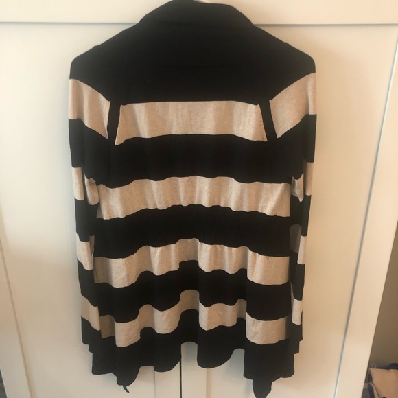 WHBM Open Front Stripe Cardigan Size Small - Picture 3 of 5